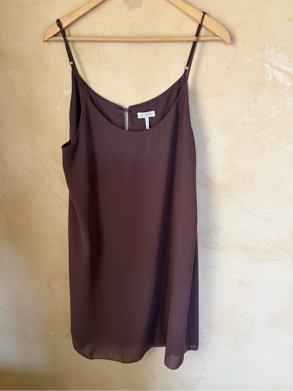 IC COLLECTION Brown Spaghetti Strap Cami